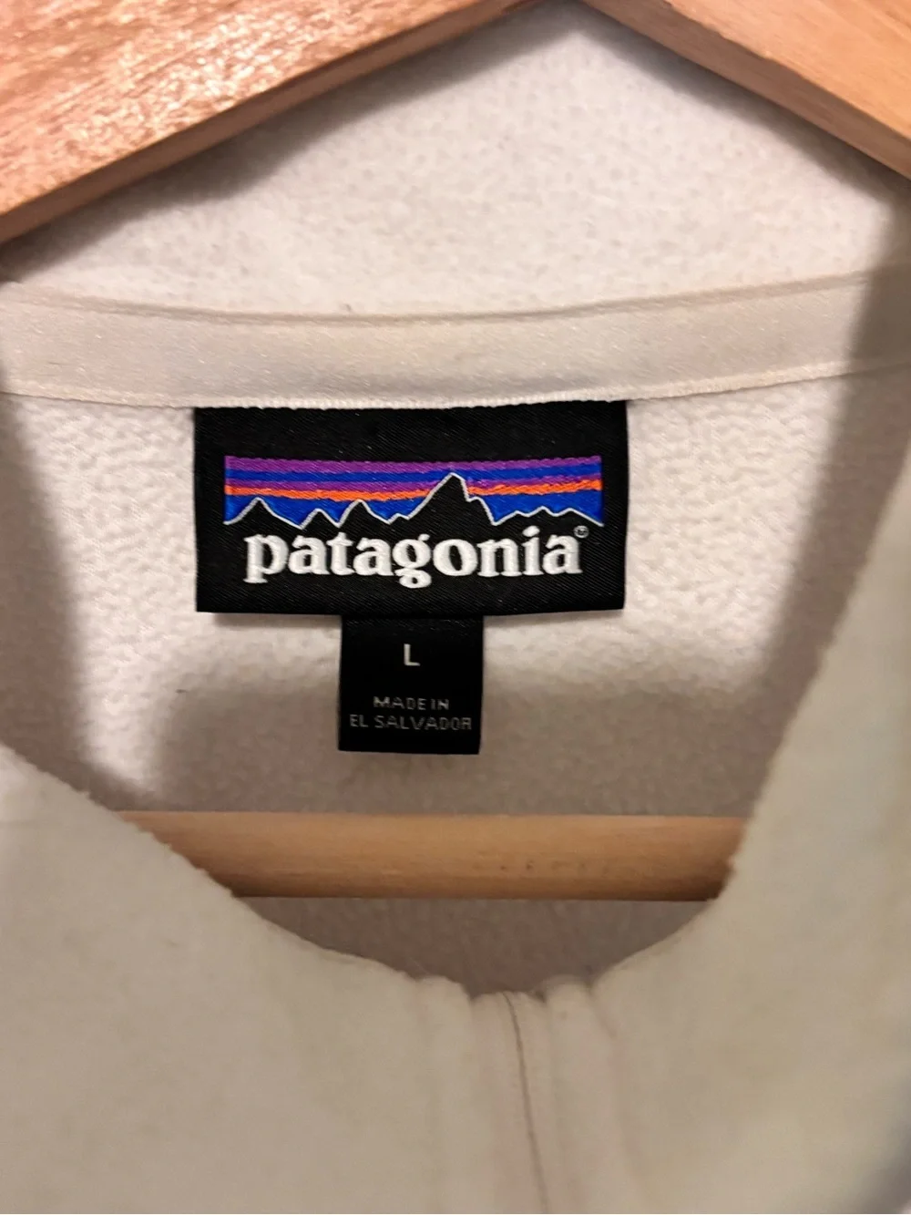 Patagonia Women's micro D  lwhite Half-Zip Fleece Pullover Sz  large - Picture 5 of 9